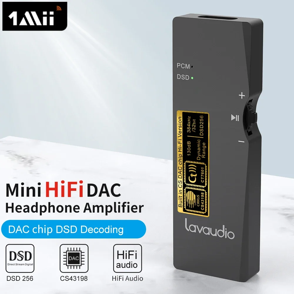 Lavaudio HiFi Portable Headphone Amplifier DSD256 USB-C DAC AMP Hi-Fi Studio Sound for Android iOS PC Mobile Devices