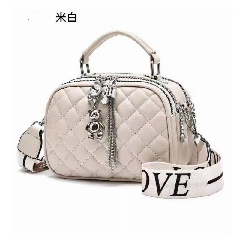 Bolsa pequena portátil para mulheres, bolsa perfumada de borla de vento, bolsa crossbody pequena, high-end, estilo ocidental, nova, 2024