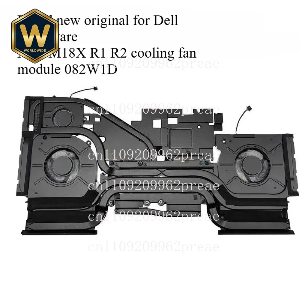 S For Dell Alien M18 M18X R1 R2 New Laptop CPU+GPU Radiator with Fan Set Cooling Fan Module 082W1D