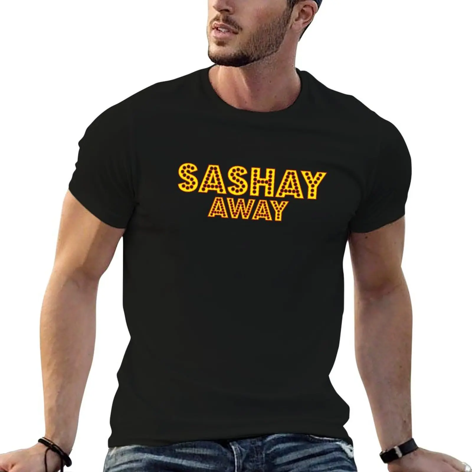 Футболка Sashay away [Drag Race] без застежек, повседневная, с короткими рукавами, не требующая глажки.