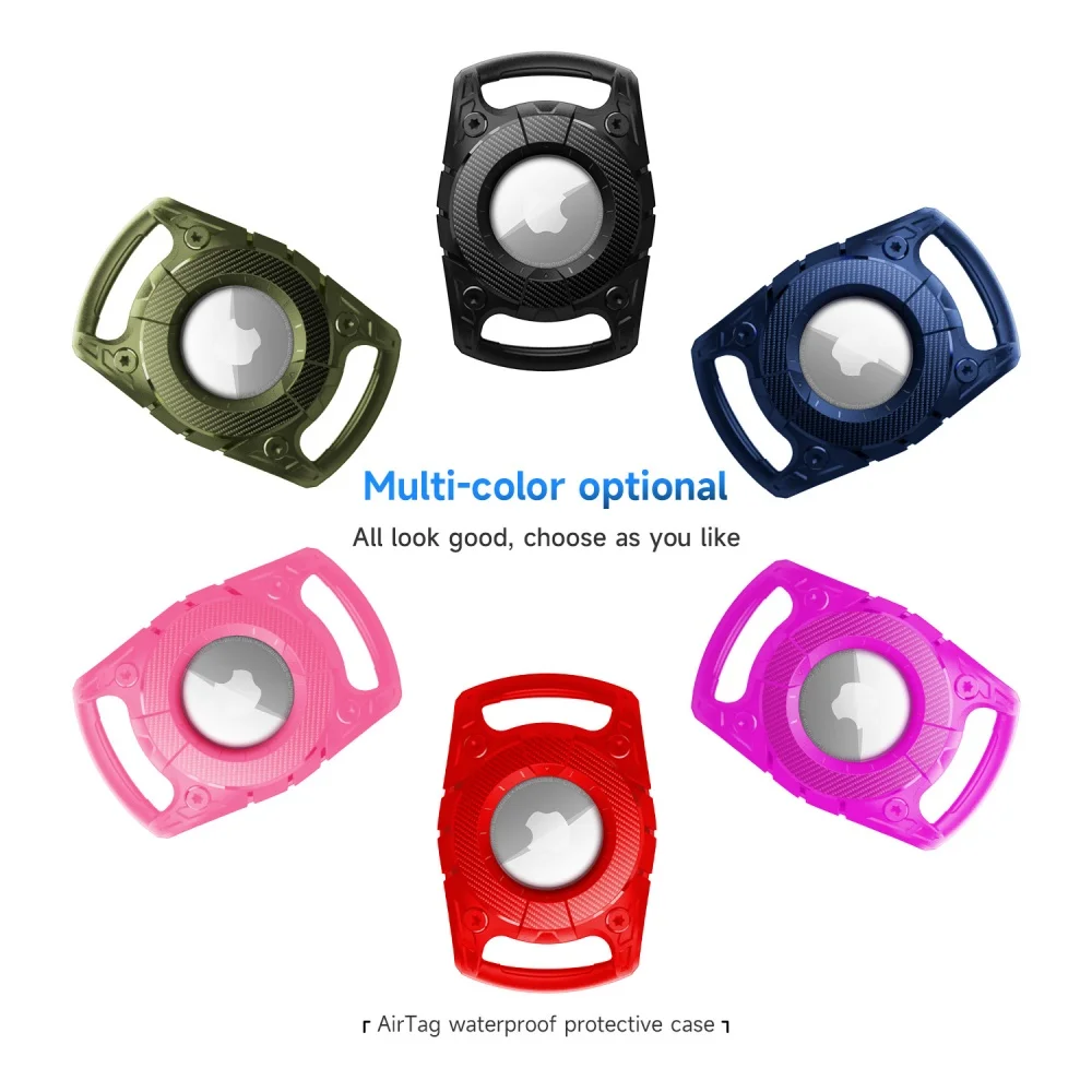 Protective Case for Apple AirTag Dog Cat Collar Keychain Tracker Waterproof Case for AirTag Pet Locator TPU Case Accessories