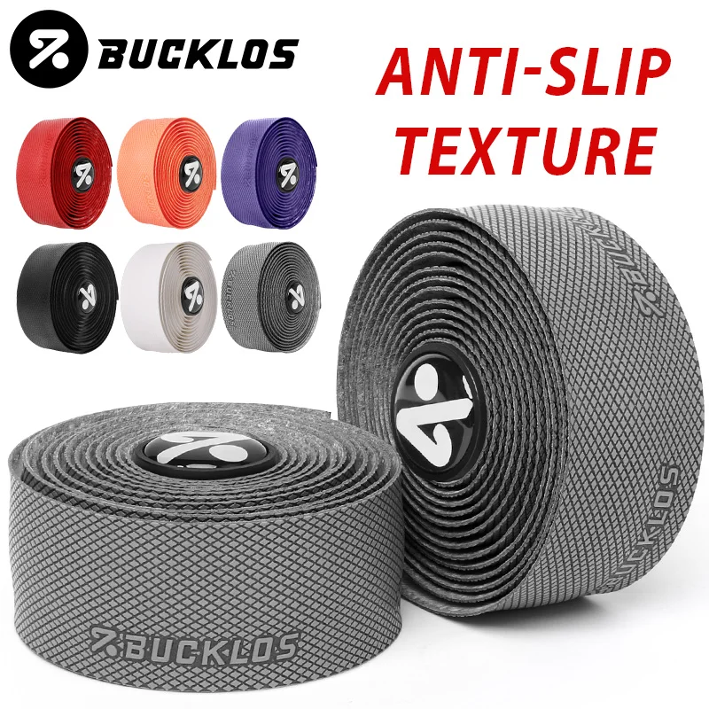 AliExpress BUCKLOS Road Bike Handlebar Tape Anti-Slip Damping Bicycle Handle Belt Wraps with Bar End Plugs Bike Bar Tape Cycling Accessory