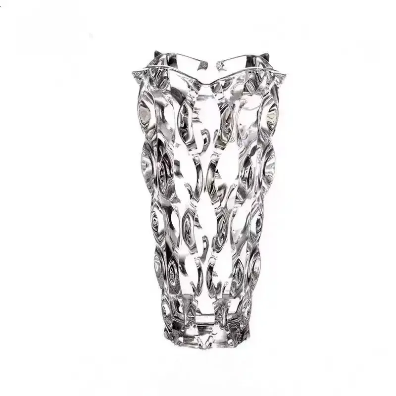 Thickened Crystal Glass Vase High-end Living Room Decoration Glass Water Nourishing Flower Arrangement Fresh Flowers