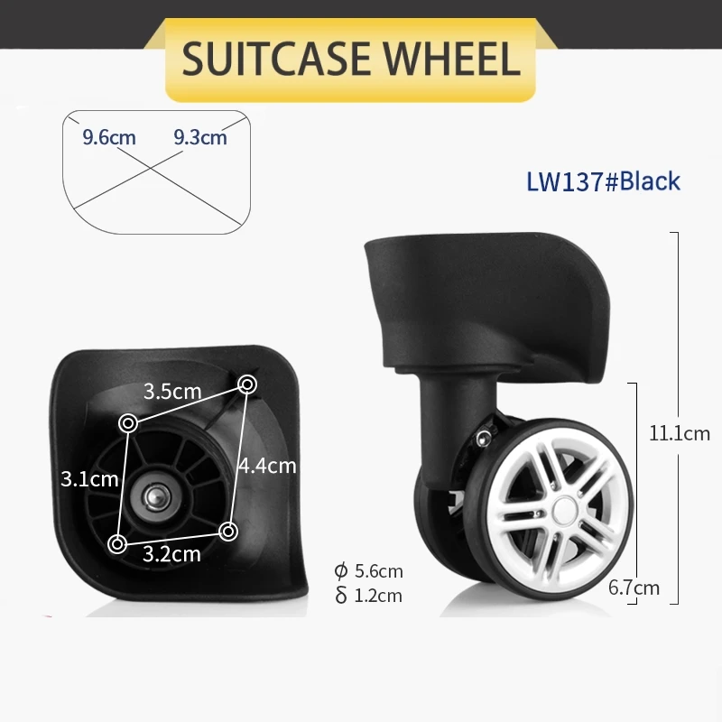 Accesorios de caja de carro de rueda Universal, equipaje de viaje, súper resistente al desgaste, rueda de repuesto Universal silenciosa