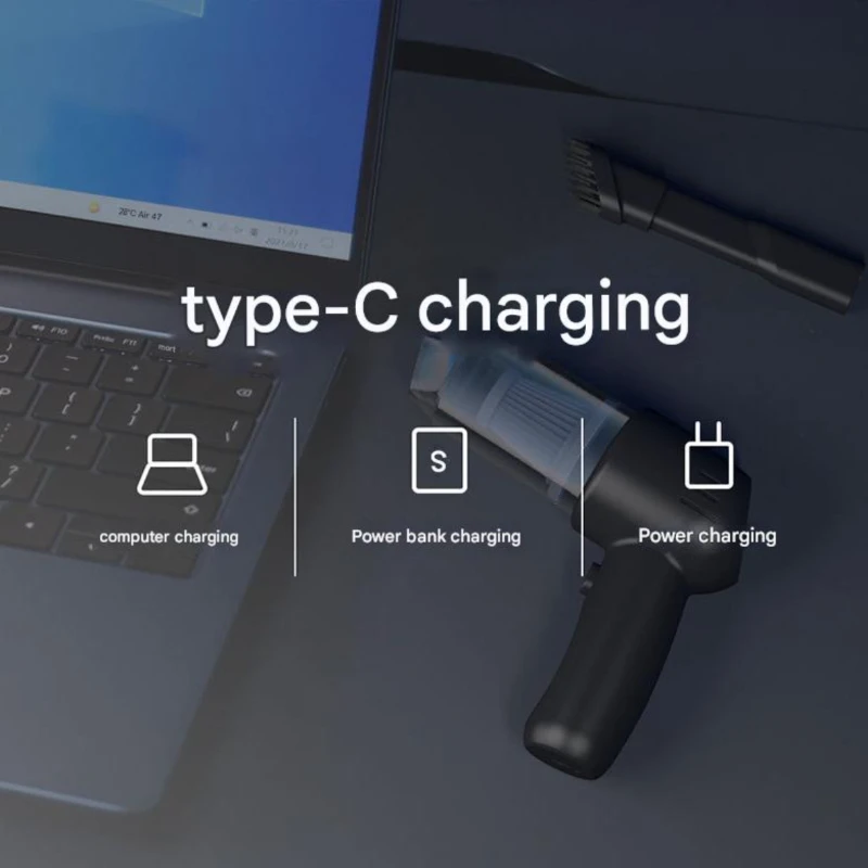 Powerful Portable Wireless Car Vacuum Cleaner - Rechargeable Handheld Quick Clean for Car, Home, Pet Hair, Dust, Debris - Compac