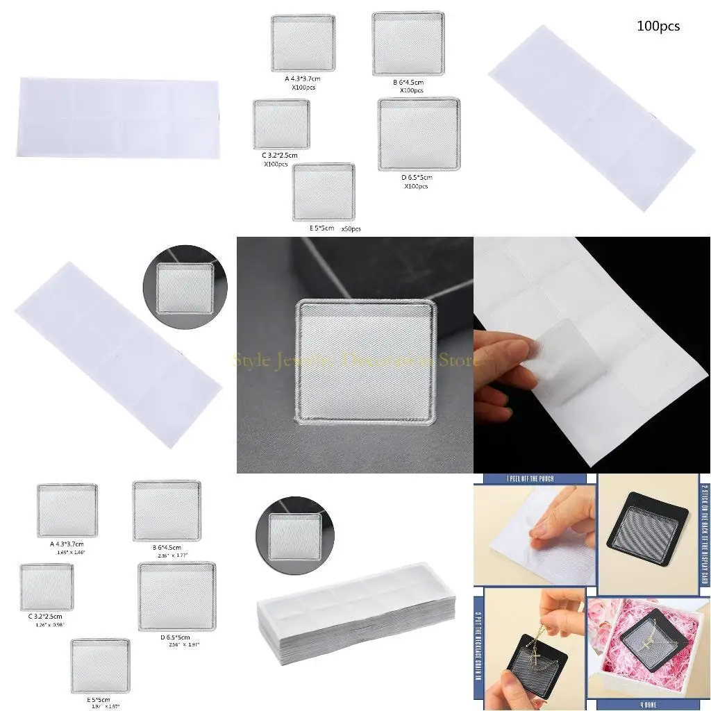 

D46E 100 PCS Пластиковые свободные карманы цепей прозрачная цепная рукава самостоятельные держатели