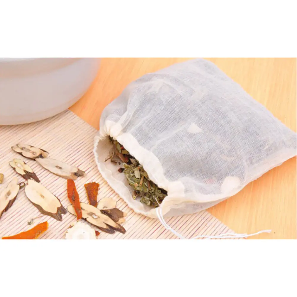 Drawstring Chinese Medicine Bag Friendly Reusable Filter Bag for Brewing Soup Decoction Herbal Tea Filtration