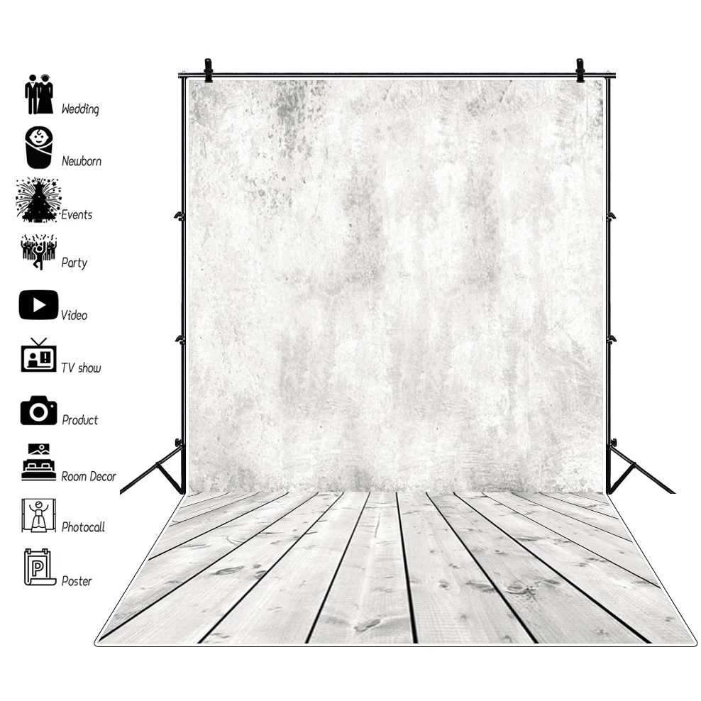 Fondo de pared de ladrillo de suelo de tablero de madera para fotografía, textura abstracta degradada, retrato de arte para bebés y adultos, estudio