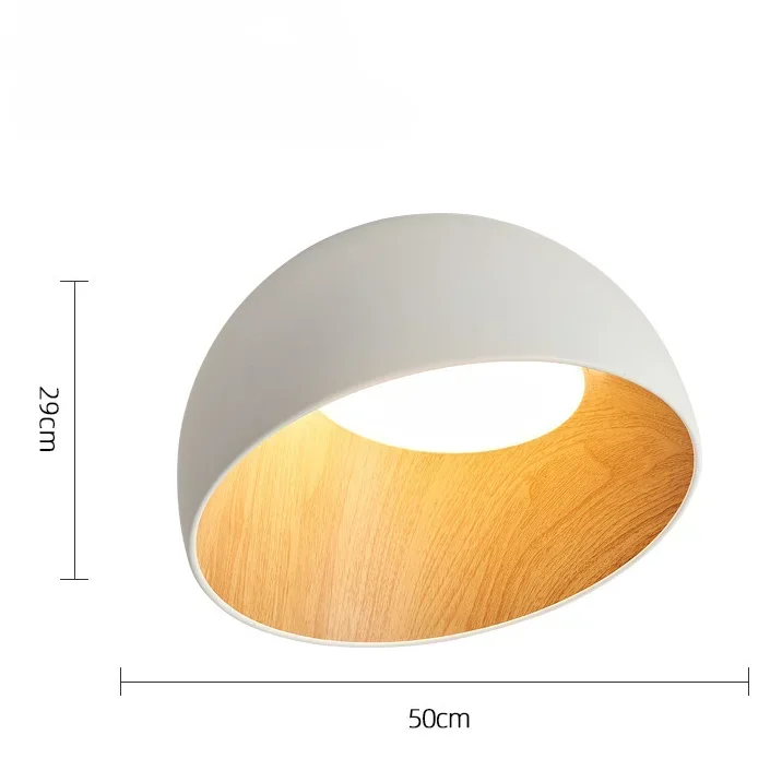 Nordic slaapkamer plafondlamp creatieve casual gepersonaliseerde schuine houtnerf Japanse stijl hoofdslaapkamer verlichtingsarmatuur