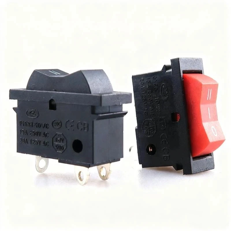 {BBAB1}3 Gear Toggle Type Switch Black Red Button On Off For Hair Dryer DIY Electric Hot Water Bottle Heater Accessories