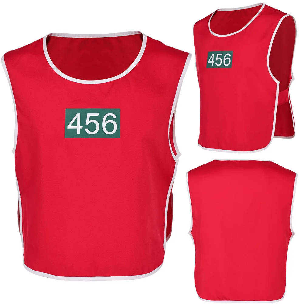 2025 TV Game Of Teuthida Seong Gi-hun No.001 456 Clothes Vest Aecoration Outfits Suits Halloween Party Disguise Roleplay Costume