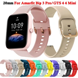 20mm Silicone Strap for Huami Amazfit Bip 3 Pro/GTS 2 4 Mini/3/2e/GTR Mini/42mm Watch Band For Amazfit Bip U Pro Bracelet