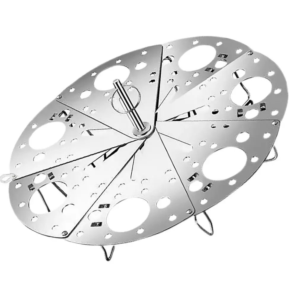 Rejilla de vapor plegable de acero inoxidable, redonda y ajustable para ollas, para cocinar al vapor verduras, dumplings y panecillos, inserto de malla para cocinar