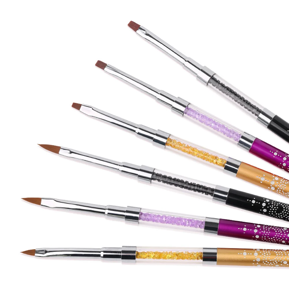 Gel Nail Art Brush Pen Dual Tip voor schoon Nauwkeurige verlenging Gebouw Lichtgewicht Comfortabel Valse Tip Designer Zwart