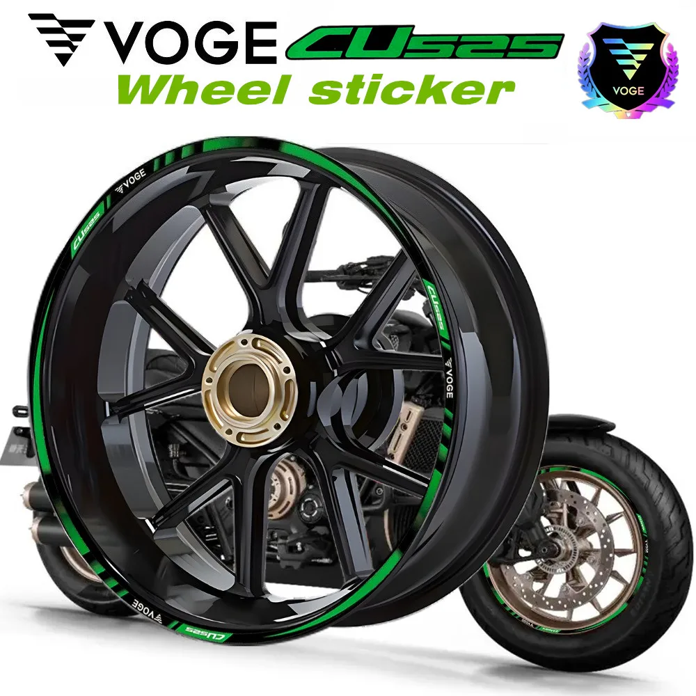 

For VOGE CU525 Wheel Stickers 16 inch Hub Decal Motorcycle CU 525 Mags Modified Reflective Waterproof Decorative 2023-2025