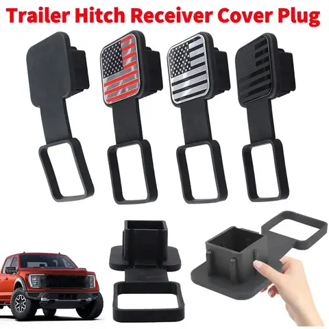 ट्रेलर हिच रिसीवर कवर प्लग वाटरप्रूफ ट्रेलर हिच कवर डस्टप्रूफ 2 इंच रिसीवर ऑटो स्क्वायर प्लग टो हुक कवर 12 best sales टो हुक कवर - №11
