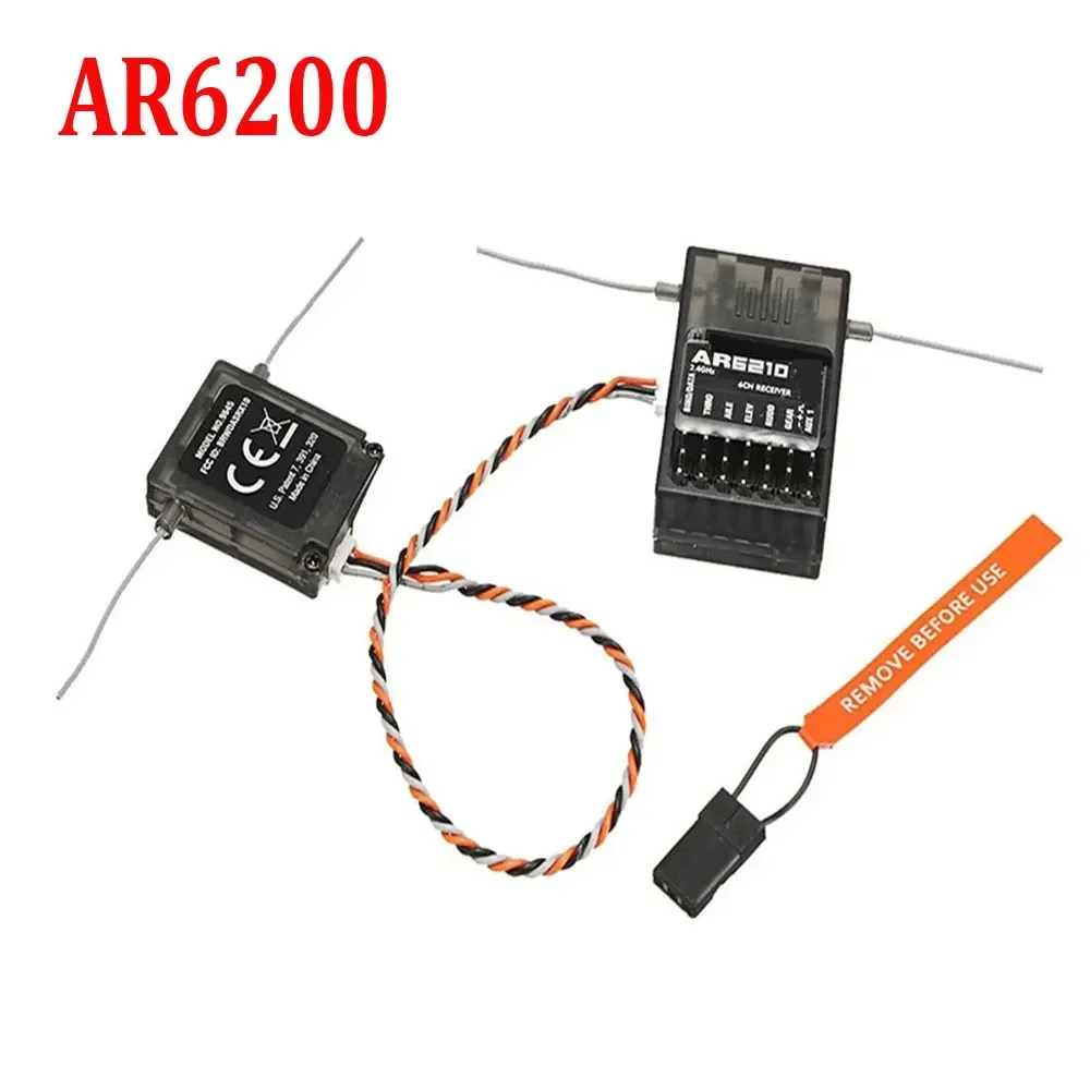 AR6210 DSMX 6 CH RC Receiver RX W/ Satellite Support for DSM2 SPEKTRUM DX6i DX7 DX8 DX9 JR DSX6 DSX7 DSX8 RC Transmitter Radio