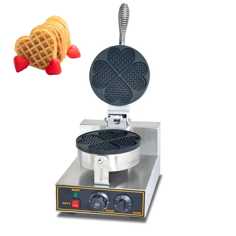 Electric Heart Shape Waffle Machine Commercial Snack Equipment Bubble Waffle Machine Thermostat Control Belgian Waffle Maker