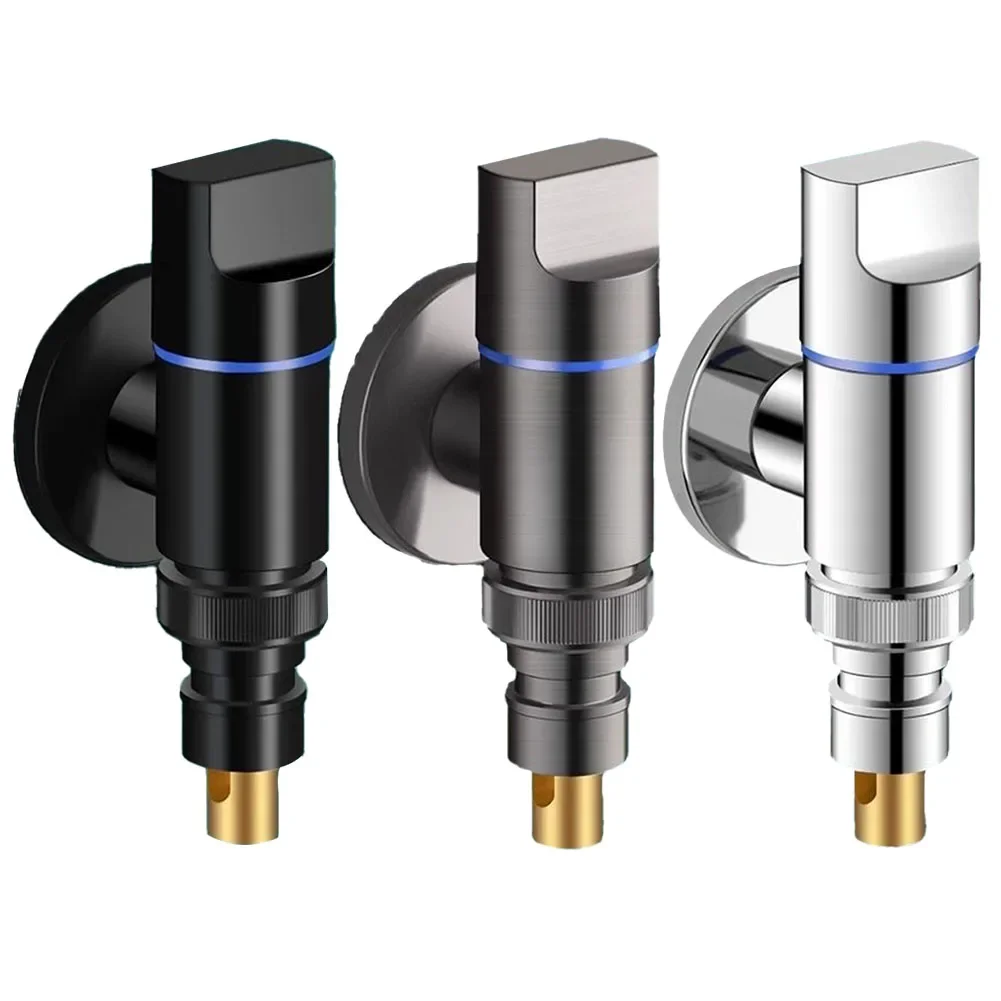 

Multifunctional Stainles Steel Brass Outlet Water Automatic Water Stop Quick Opening Angle Valve Bathroom Accessories