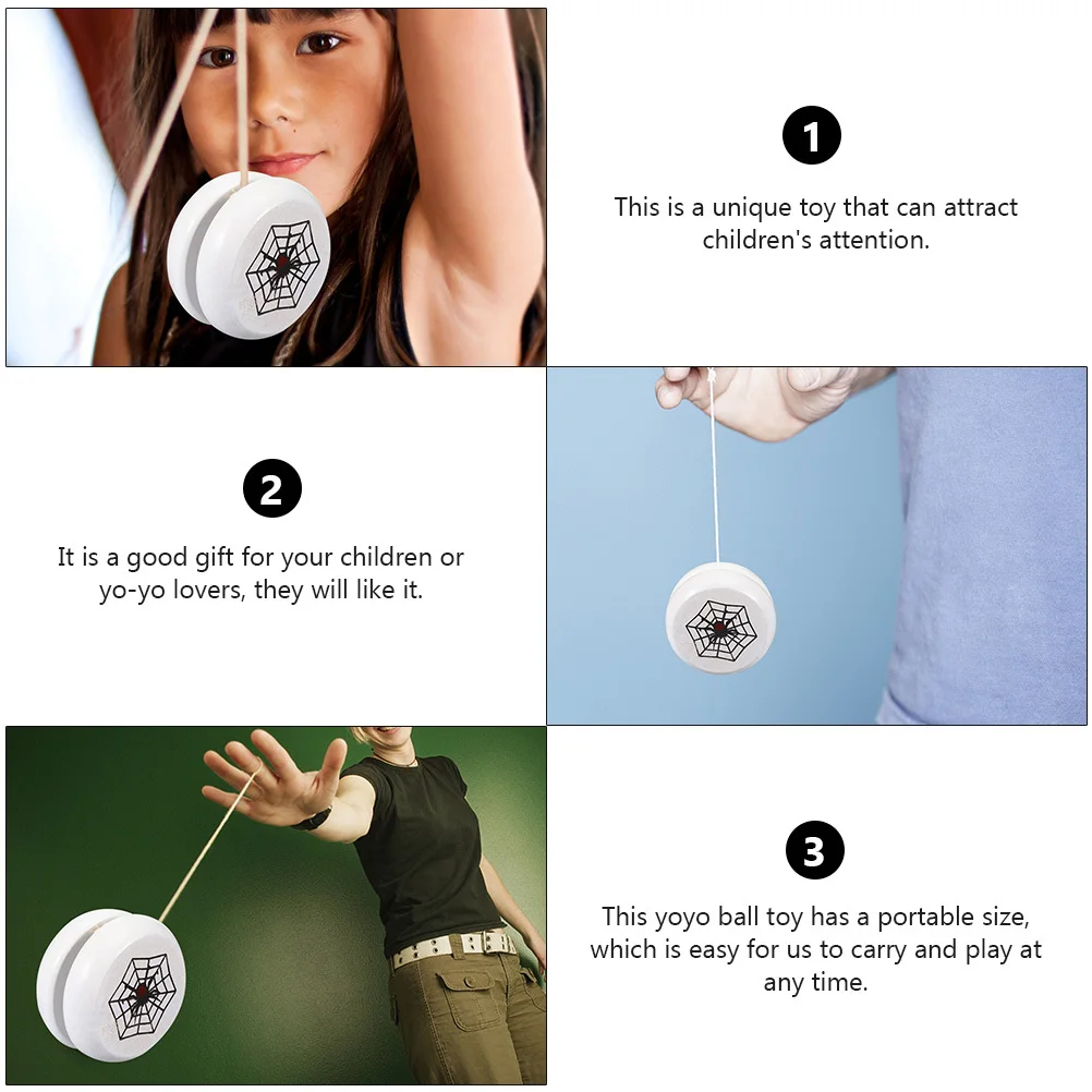 Yo-Yo en bois coloré, Portable, Durable, sûr pour enfants, exercice éducatif des doigts, attirer l'attention, 5 pièces