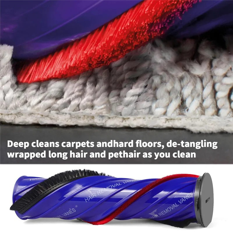 

YCOC-Upgrade Anti-Tangling Brushbar Withend Cap Fordyson V11 V10 V8 V12 Slim Vacuum Cleaner Part No. 972500-01 Vacuum Attachment