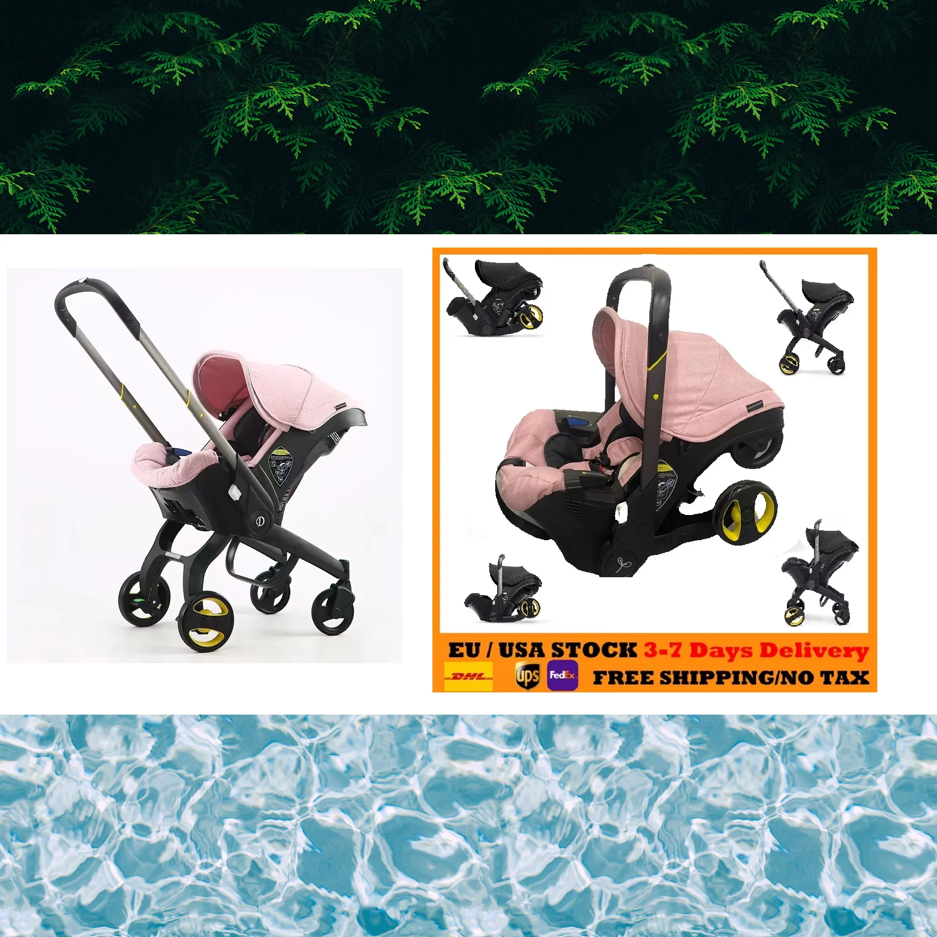 4 in 1 passeggino passeggino auto leggera passeggino pieghevole portatile passeggino neonato carrozza di lusso alto paesaggio passeggino moda genitori casual buona scelta facile da piegare