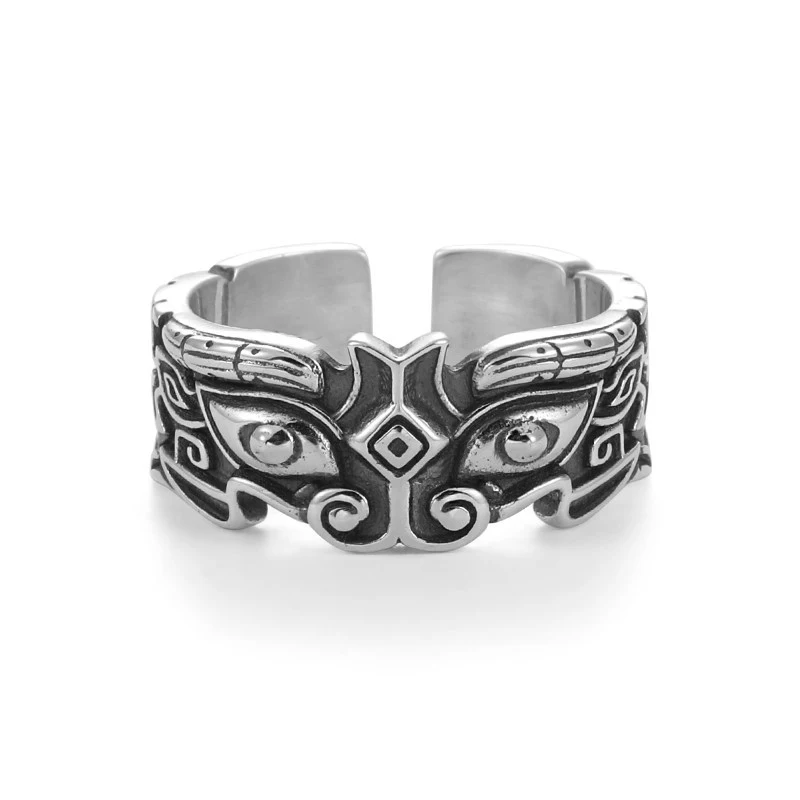 Classic 925 Thai Silver Retro Relief cameo Gluttonous Beast mens rings domineering Charm Ring Party Banquet Jewelry Gift