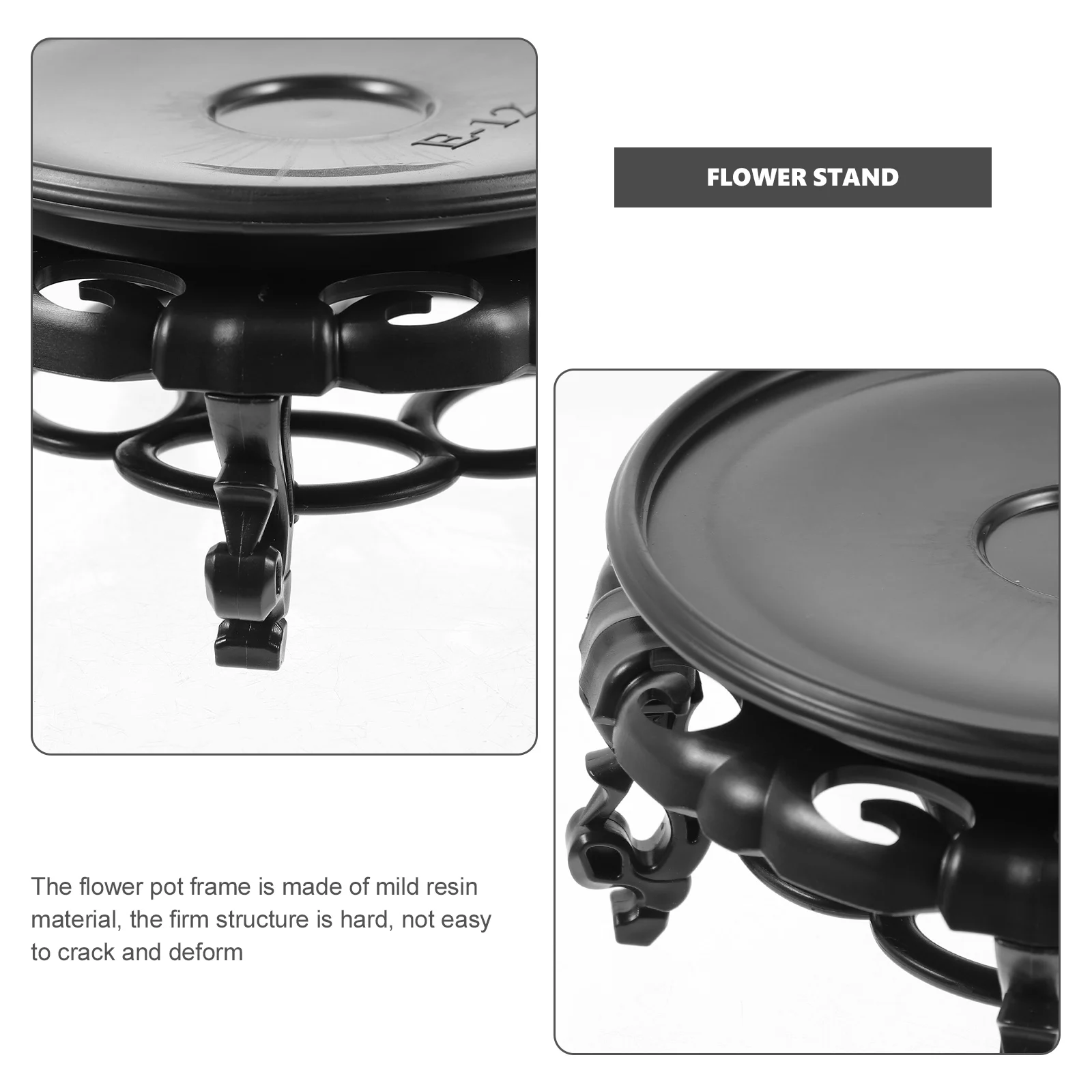 

1pc Resin Flower 3 Tier Plant Pot Rack Decorative Shelf for Flowerpot Shelf Plants Frame Bracket
