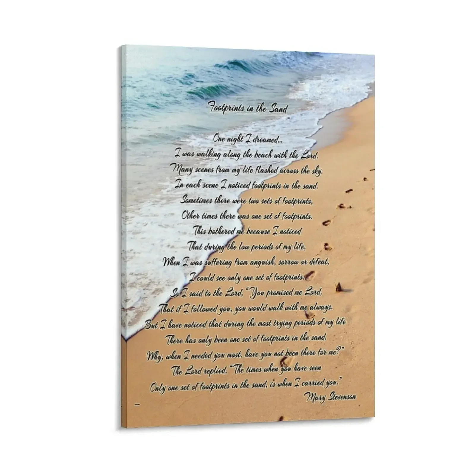 

FootPrints in the Sand Canvas Painting vintage home decor home decoration accessories Decorative prints wall painting