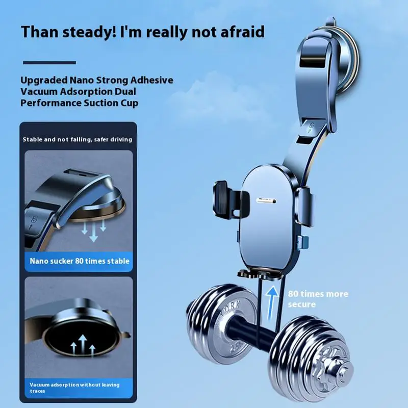 ถ้วยดูดที่วางโทรศัพท์สําหรับรถยนต์ที่วางโทรศัพท์มือถือในรถยนต์อุปกรณ์เสริมในรถยนต์ขาตั้งมือถือ 360 ปรับได้สําหรับแดชบอร์ด Air
