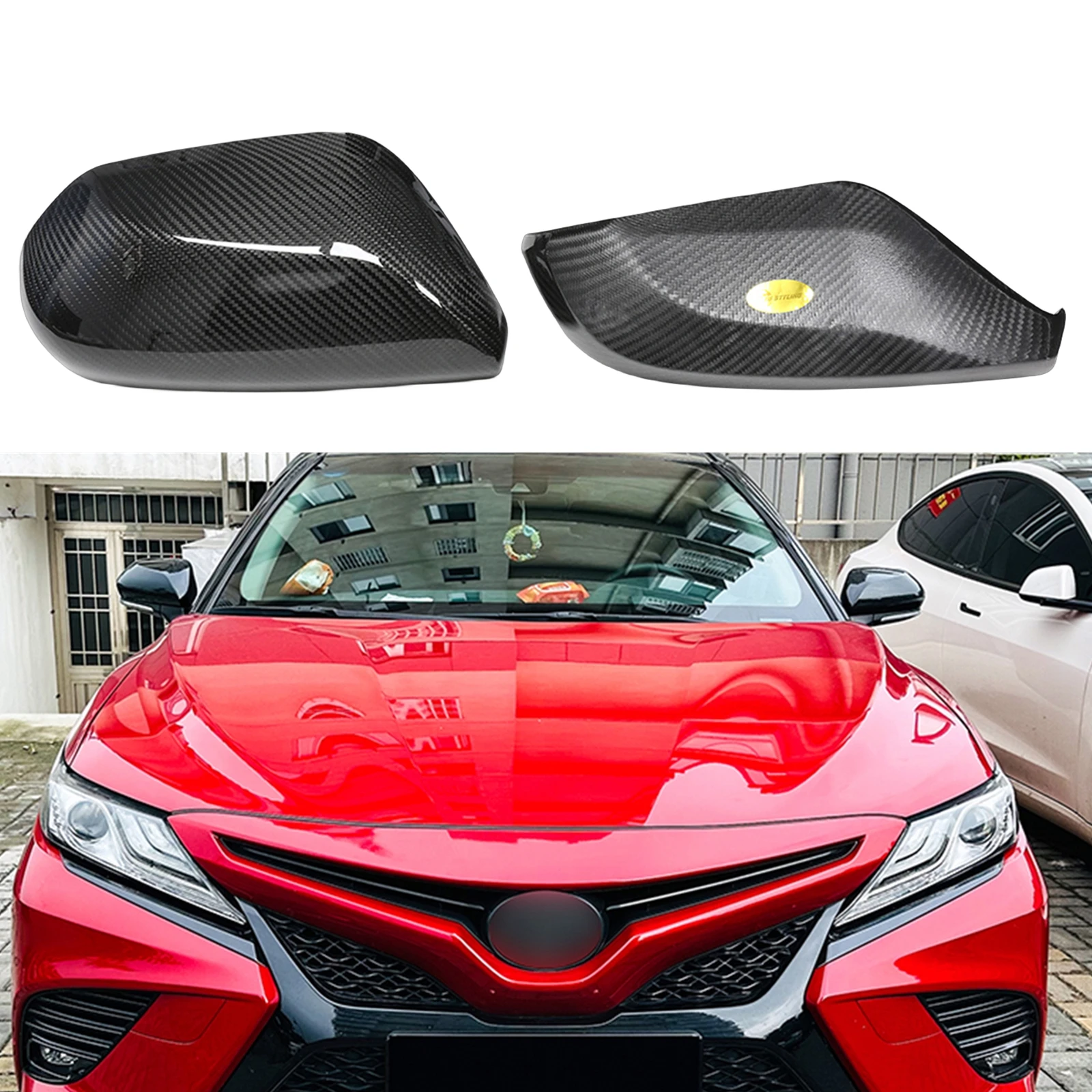 

Mirror Cover For Toyota Camry 2018 2019 2020 2021 2022 2023 2024 M Style Dry Car Exterior Side Rear View Cap Add On