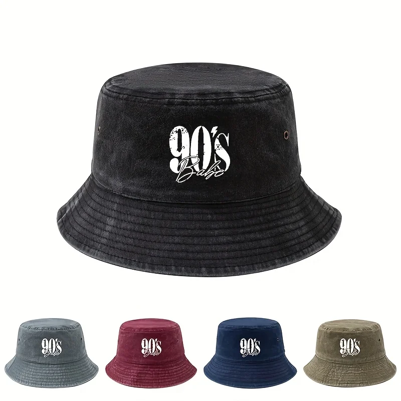 Unisex 90er-Jahre Fischerhut mit Aufdruck – leichtes Polyester, verstellbare Passform für Outdoor-Urlaub, Reisen, Camping und Freizeitkleidung, Vaca