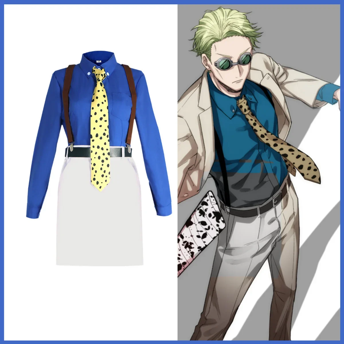 Anime Jujutsu Kaisen Nanami Kento Cosplay Costume Female Shirt Slim Fit Skirt with Tie Woman Sexy Halloween Carnival Suit