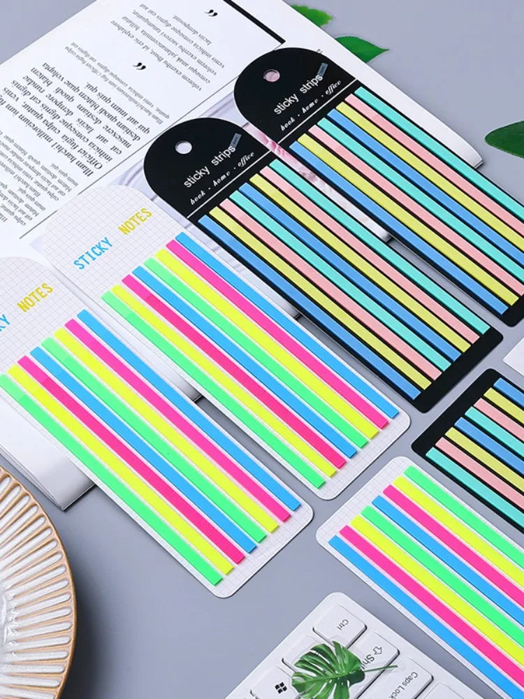 Índice Fluorescente Transparente Label, Sticky Note, Sticky Note, Material de escritório, Papelaria Escolar, 160 Cor Adesivos