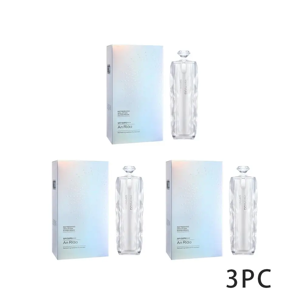 Protetor solar rosto branco garrafa, isolamento uv, clareamento, refrescante, non-freeze, luz, respirável, isolamento de protetor solar, n0g8, 2 em 1