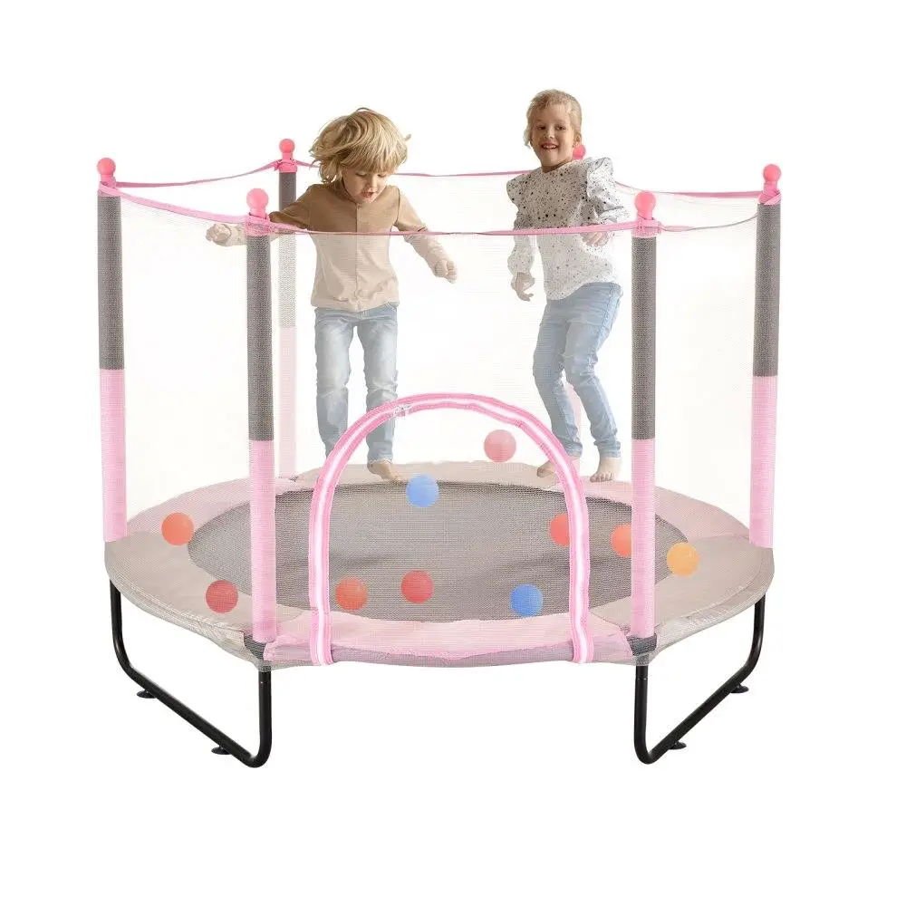

Mini Toddler Trampoline 60 Inch Indoor Outdoor for kids Trampoline with Safety Net for Jumping Fun