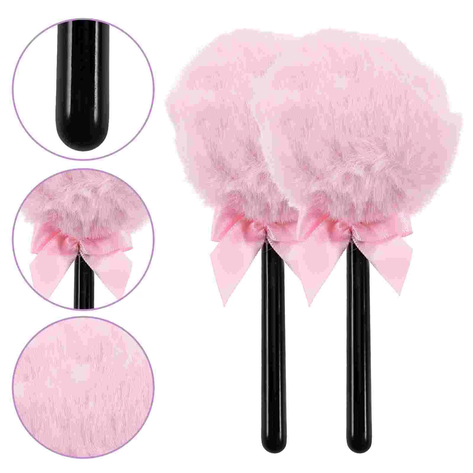 

2 Pcs Makeup Loose Powder Puff Sponges Lollipop Face Setting Child Mini Highlighters