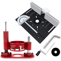 Woodworking Precision Router Lift Aluminum Router Table Insert Plate Kit-Wood Router Lifting Base For DIY Working Tool