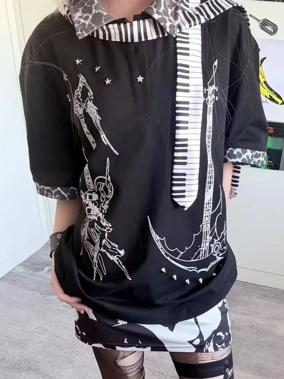 

Новые укороченные топы в готическом стиле Харадзюку 2026 года, Y2K, панк, гранж, с коротким рукавом, в стиле хип-хоп, уличная одежда, повседневные, облегающие, для вечеринок, трендовые, ретро-блузки