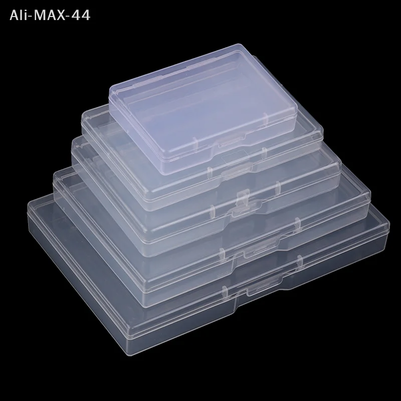 Rectangular Transparent Plastic Box Translucent Dustproof Jewelry Storage Organizer Case Durable Strong Packing Container