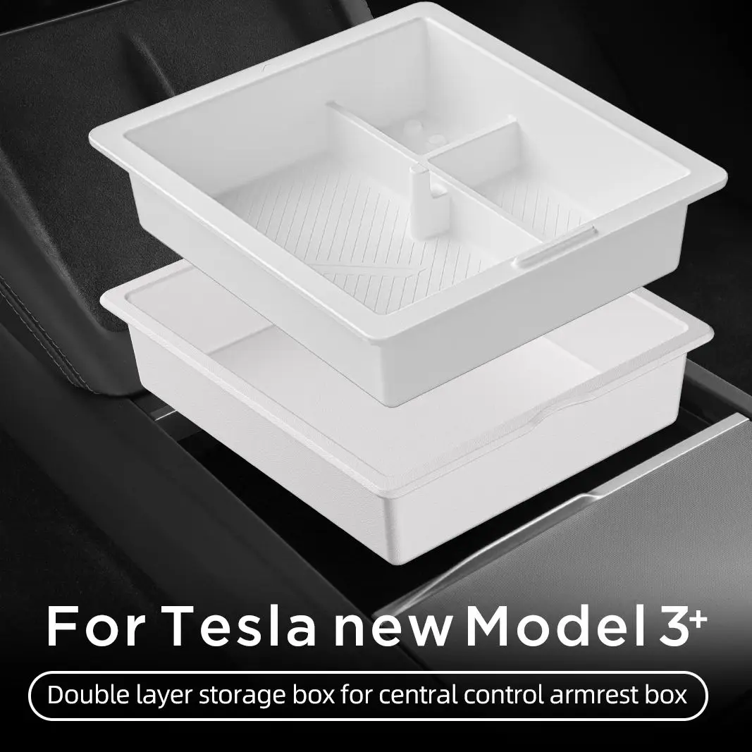 

Для Tesla Model 3 Highland 2024, подлокотник с центральным управлением, ящик для хранения, органайзер, чехол, аксессуары для уборки