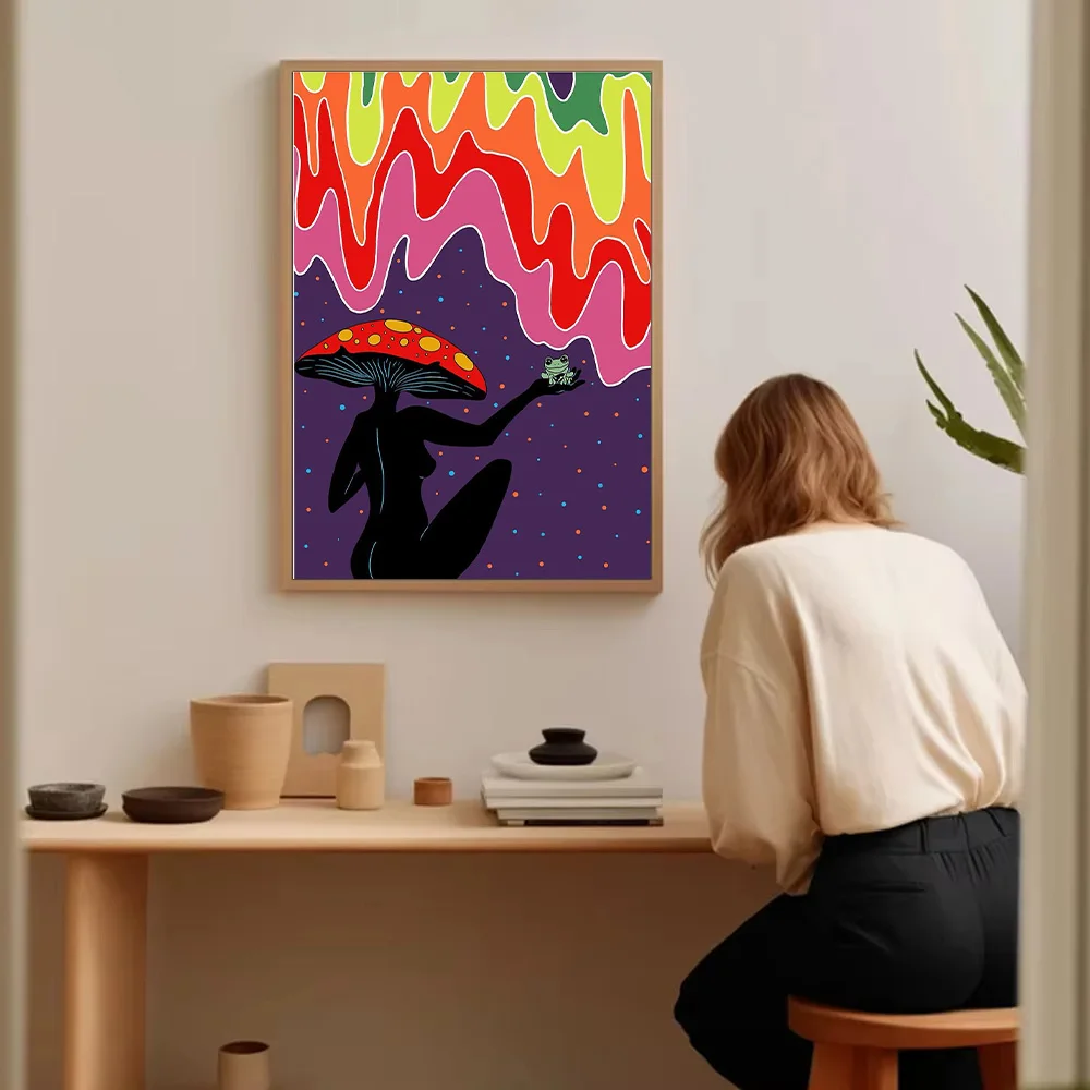 خمر زهرة نباتية قماش جدار الفن يطبع ديكور المنزل غرفة المعيشة غرفة نوم الجمالية النباتية الأزهار الطبيعة Cottagecore وول #5