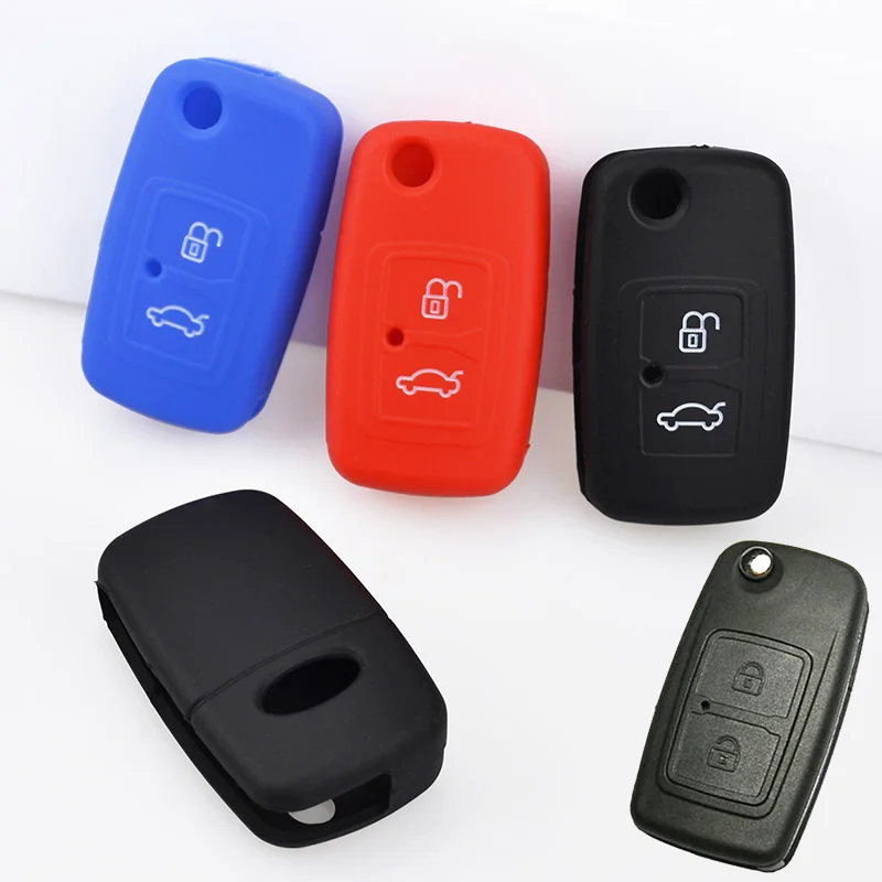 FIT FOR CHERY M11 A13 A3 A5 E5 TIGGO TENGO FULWIN COWIN EASTA CIELO CHANCE NICHE SHEEL SILICONE REMOTE KEY FLIP COVER CASE FOB