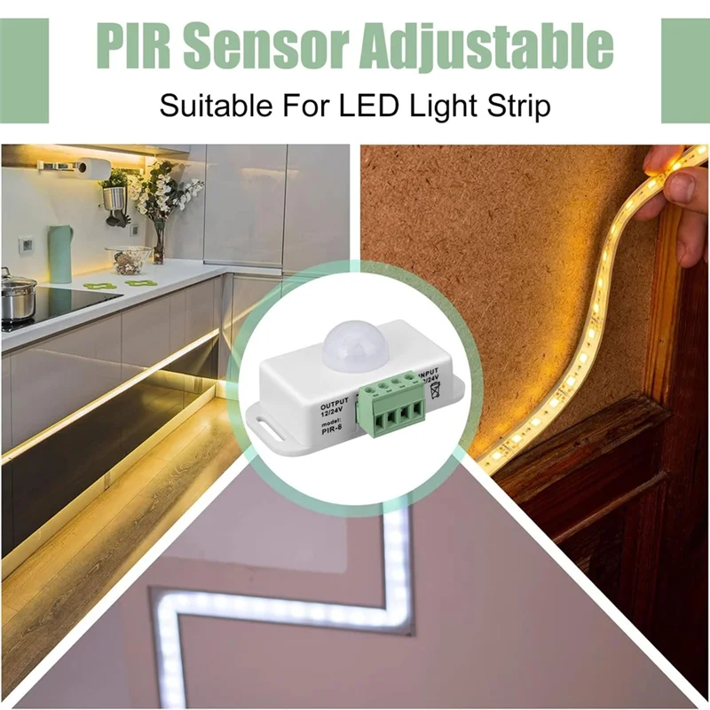 A19E-6 Pack 12V 24V PIR Sensor LED Motion Sensor Motion Licht Schalter Körper Infrarot Sensing Motion Timing Funktion