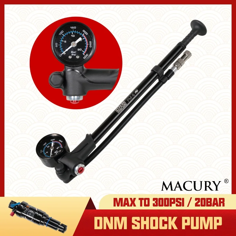 DNM 300psi High Pressure Air Pump For Electric Scooter & Bicycle Air Shock Absorber For Motorcycle & Bike Air Front Fork & Tire