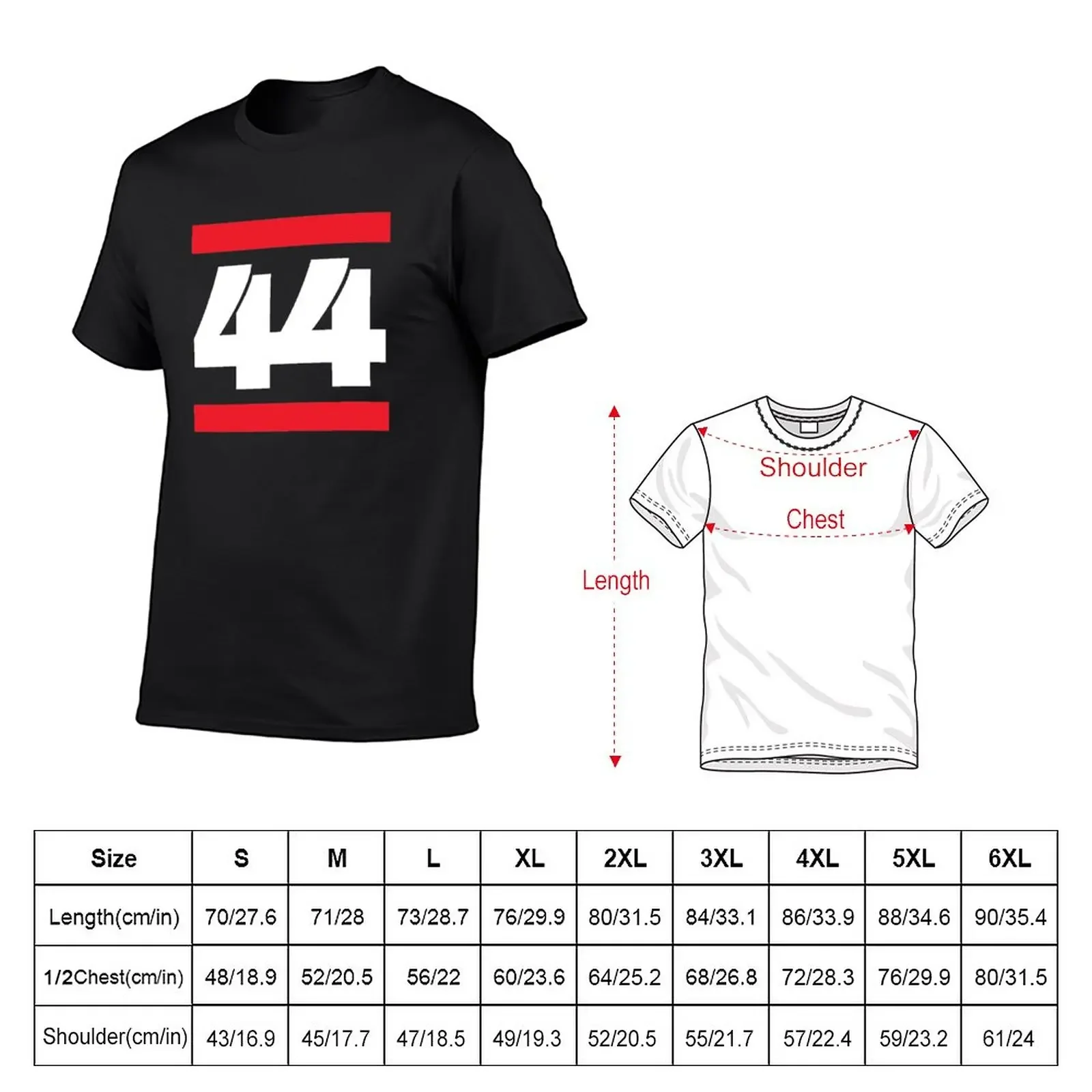 New 44 Number Forty-four T-Shirt blacks plain blanks workout shirts for men