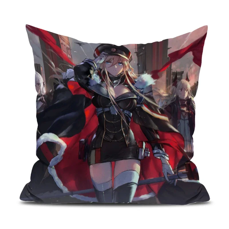 غطاء وسادة كاواي من Azur Lane ، غطاء وسادة مخصص ، غطاء وسادة أنيمي ، وسائد أريكة ، 45x45 سم