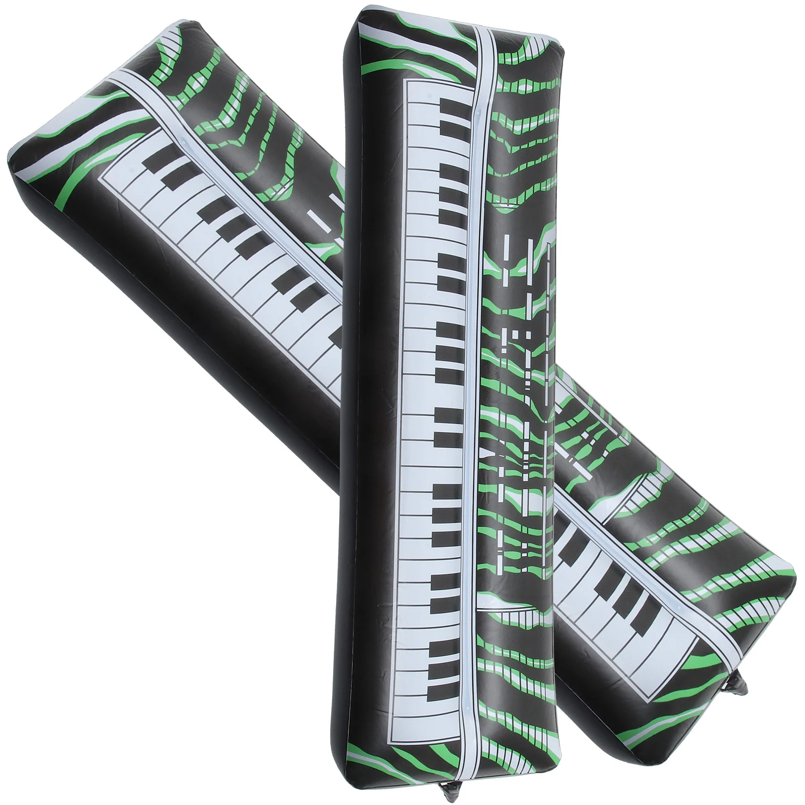 2 Pcs Inflatable Electronic Keyboard Musical Instrument Keyboards Instruments Portable Hip Hop Props Pvc Organs