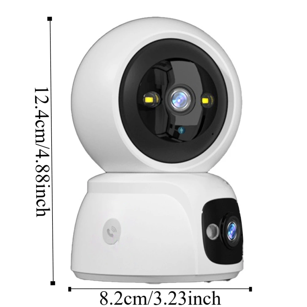 Caméra de surveillance intérieure WiFi sans fil, vision nocturne, suivi automatique, interphone vocal, haute définition, 360 °