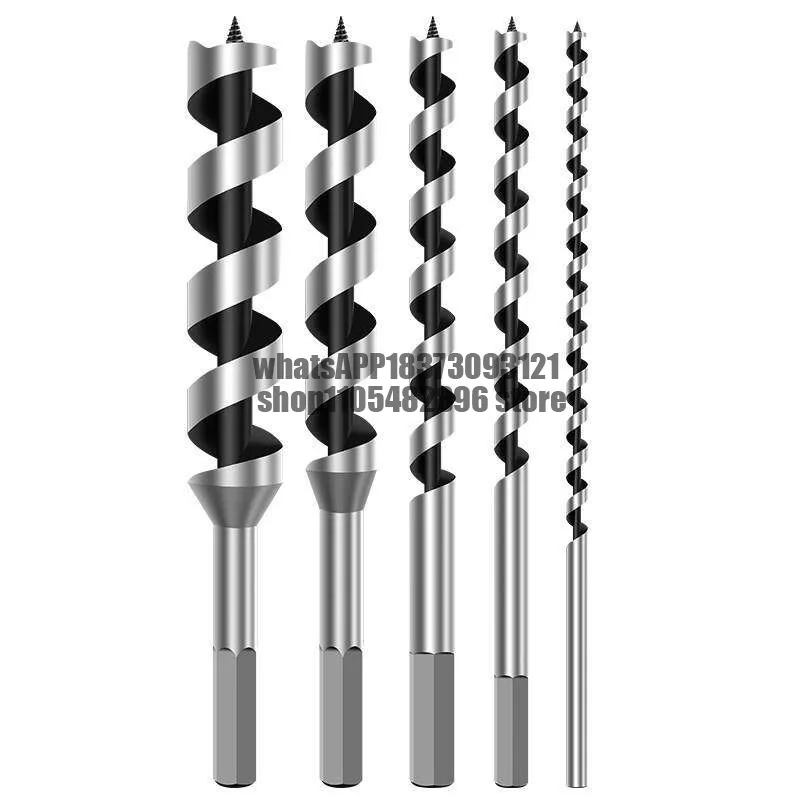 Deep hole branch woodworking special hexagonal handle hand extended twist wood drilling hole opener drill bit